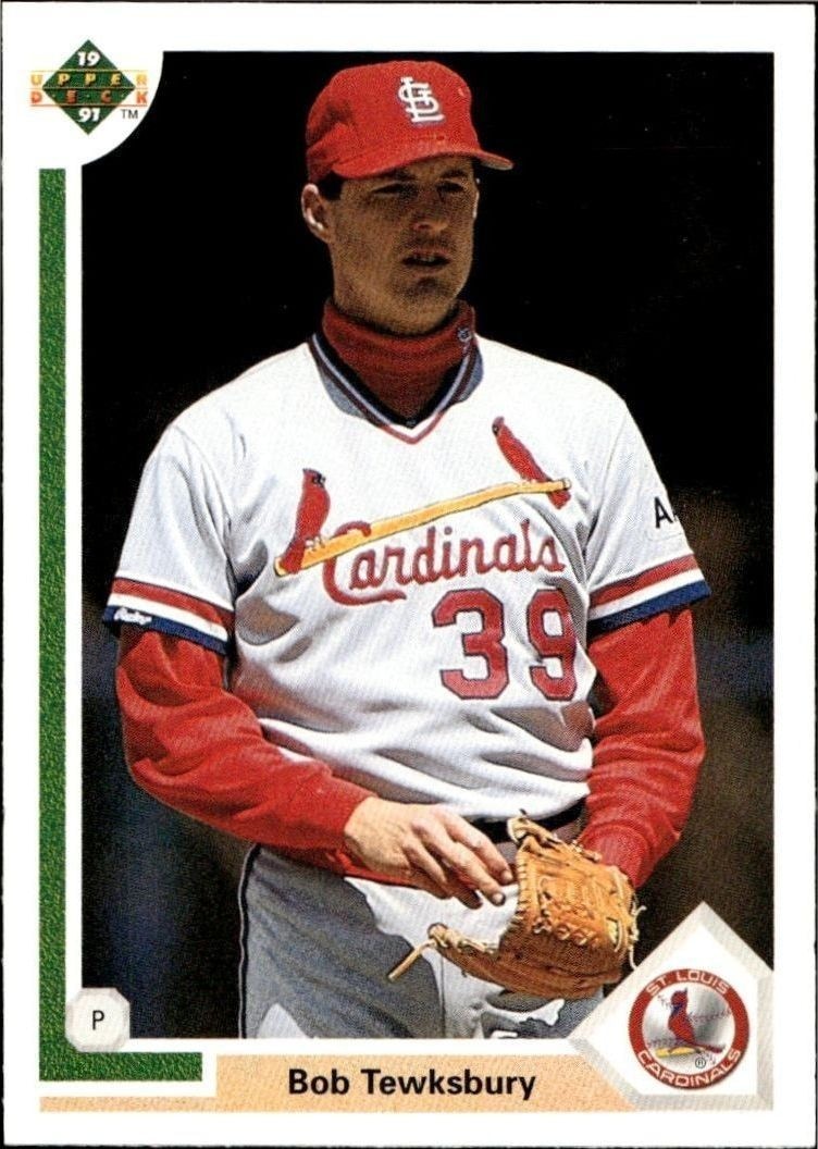 1991 Upper-Deck Low Number Bob Tewksbury #630 trading card