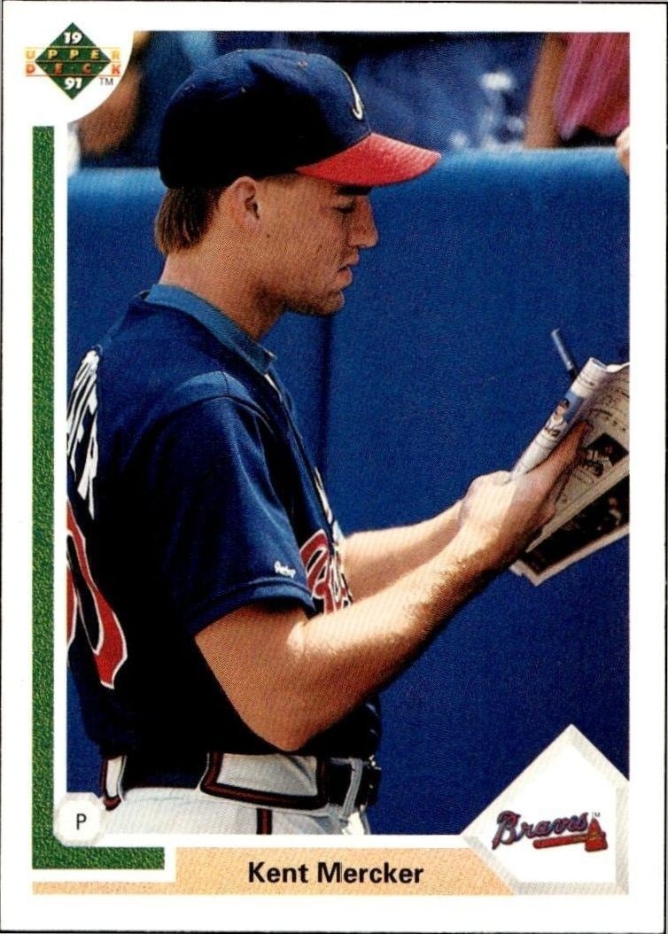 1991 Upper-Deck Low Number Kent Mercker #642 trading card