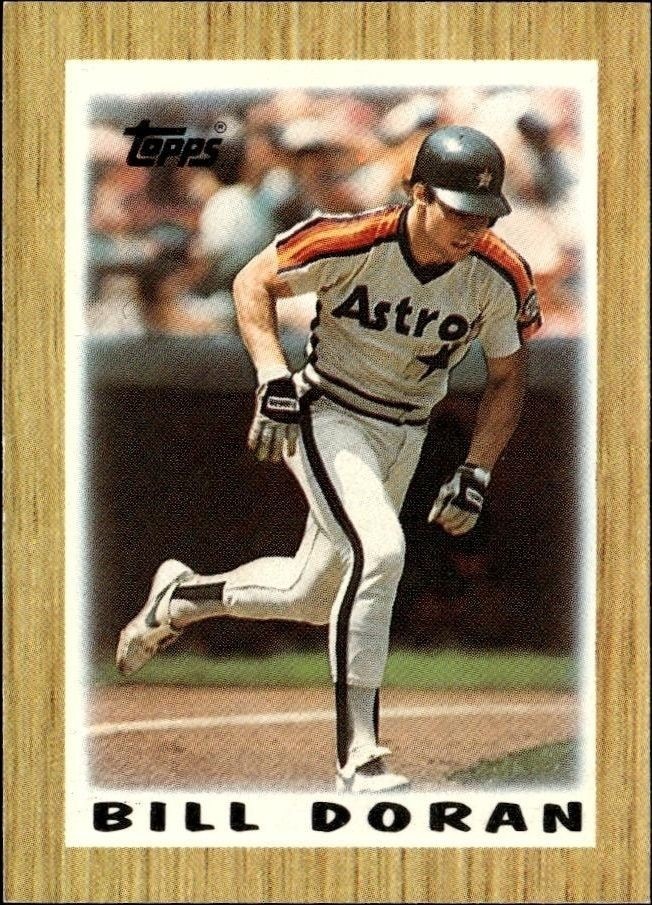 1987 Topps Minis Bill Doran #9 trading card