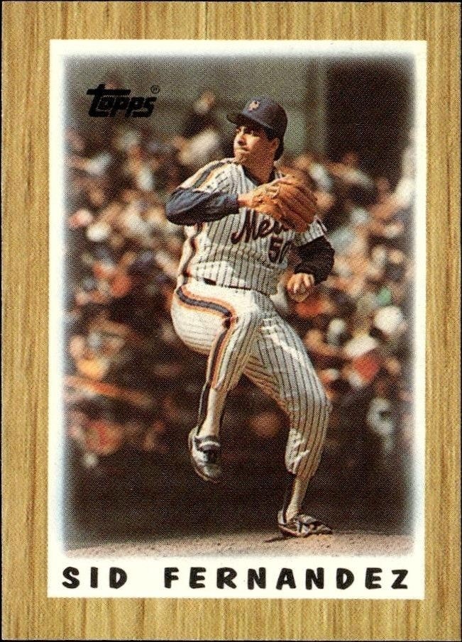 1987 Topps Minis Sid Fernandez #22 trading card