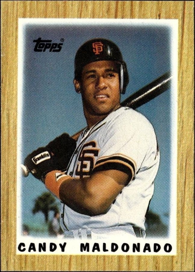 1987 Topps Minis Candy Maldonado #37 trading card