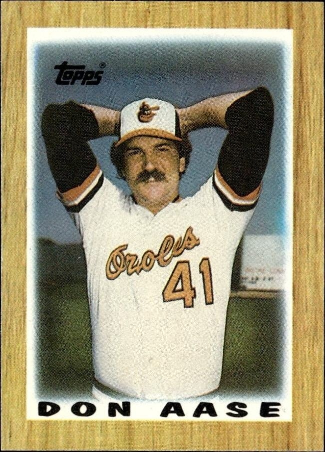 1987 Topps Minis Don Aase #38 trading card