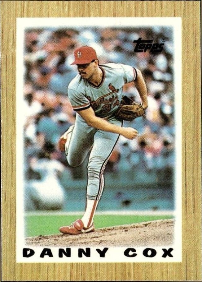 1987 Topps Minis Danny Cox #33 trading card