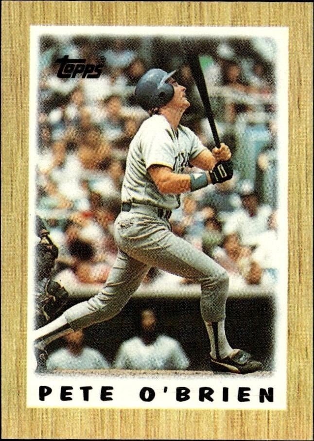 1987 Topps Minis Pete O'Brien #72 trading card