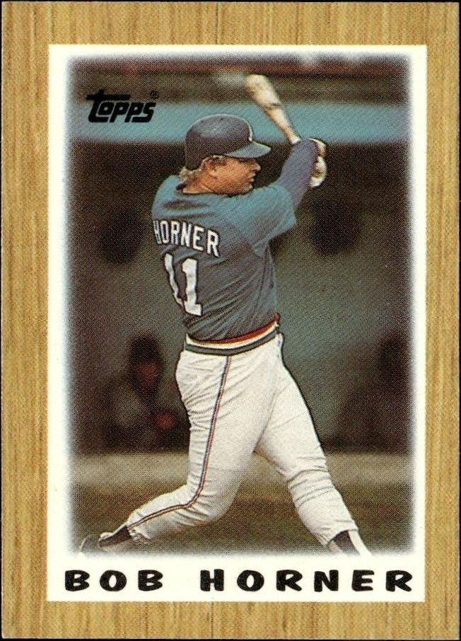 1987 Topps Minis Bob Horner #1 trading card