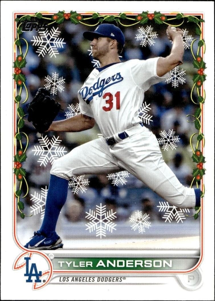 2022 Topps Holiday Tyler Anderson #HW33 trading card