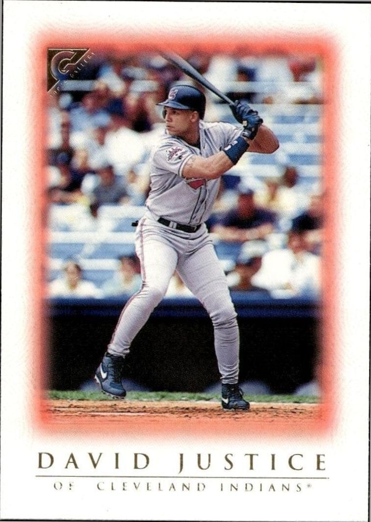 1999 Topps Gallery David Justice #18 trading card