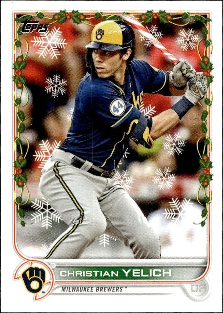 2022 Topps Holiday Christian Yelich #HW185 trading card