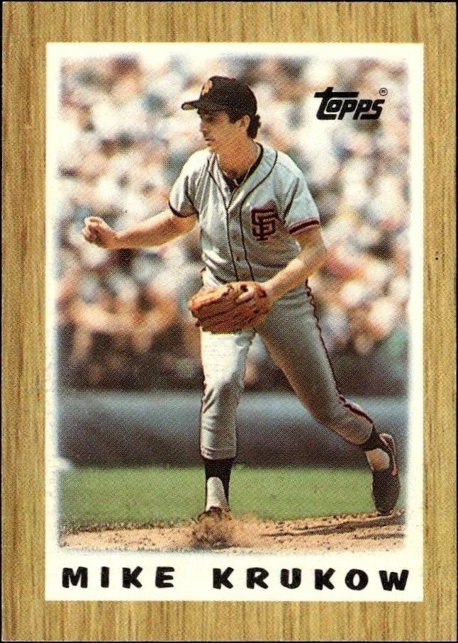 1987 Topps Minis Mike Krukow #36 trading card