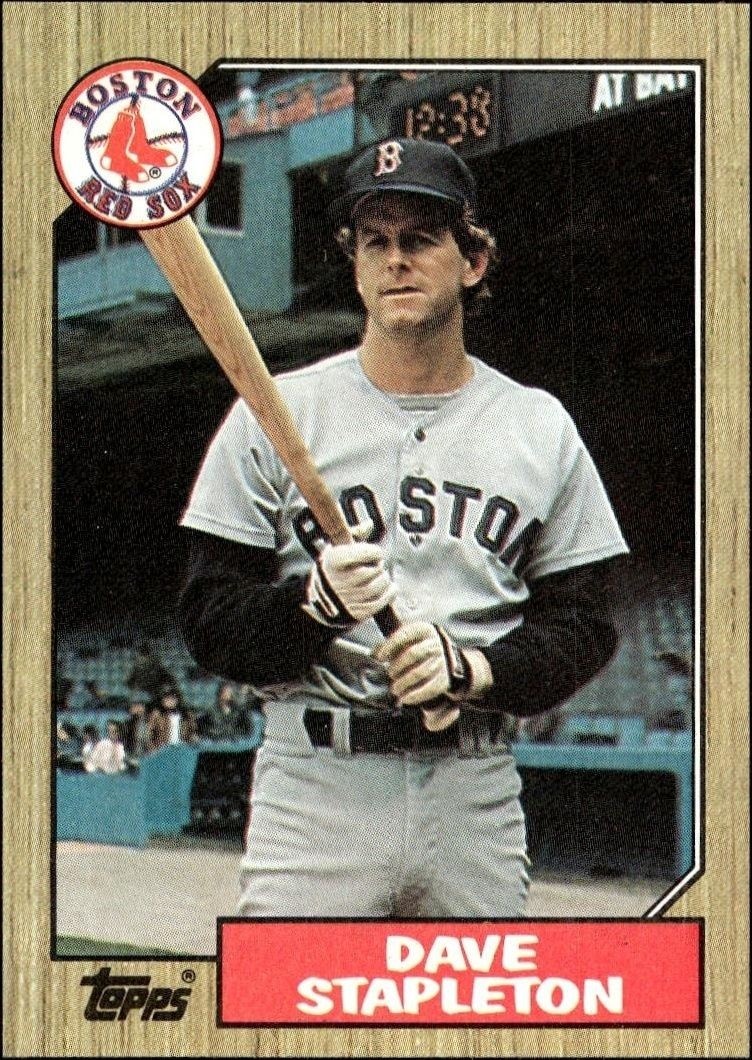 1987 Topps Dave Stapleton #507 trading card