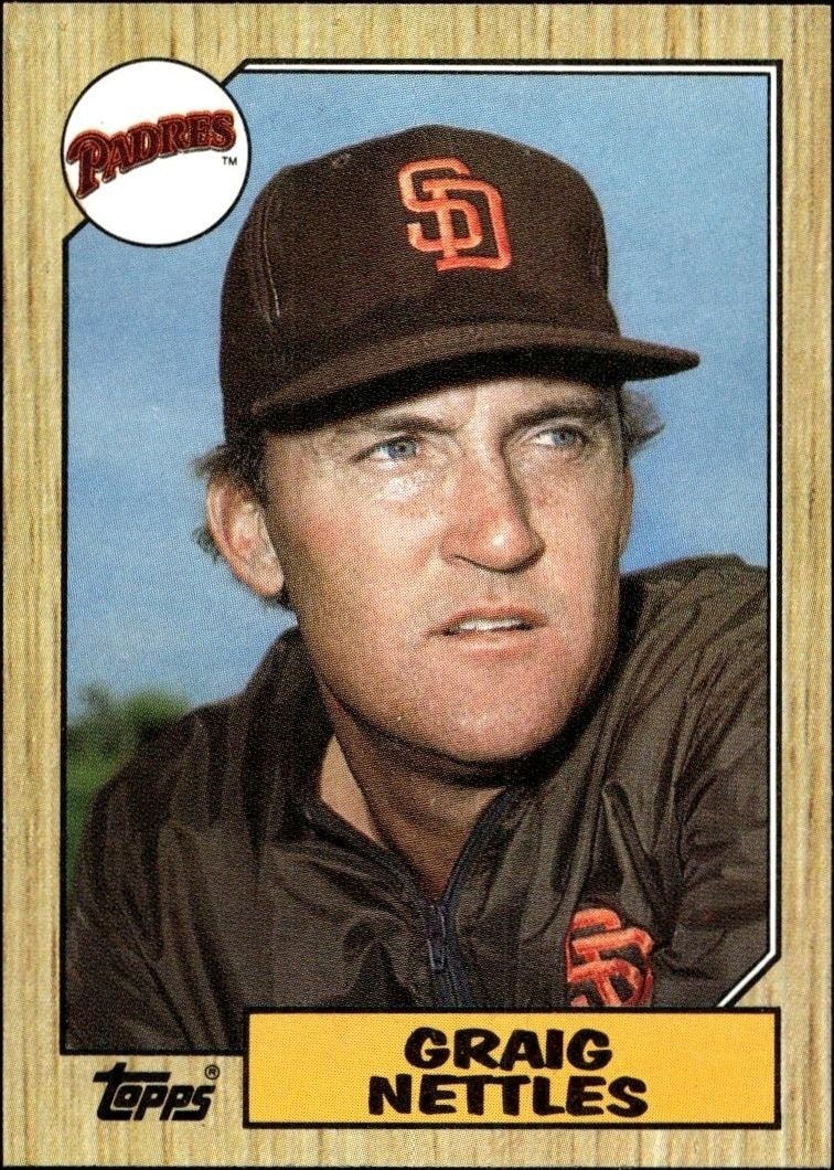 1987 Topps Graig Nettles #205 trading card