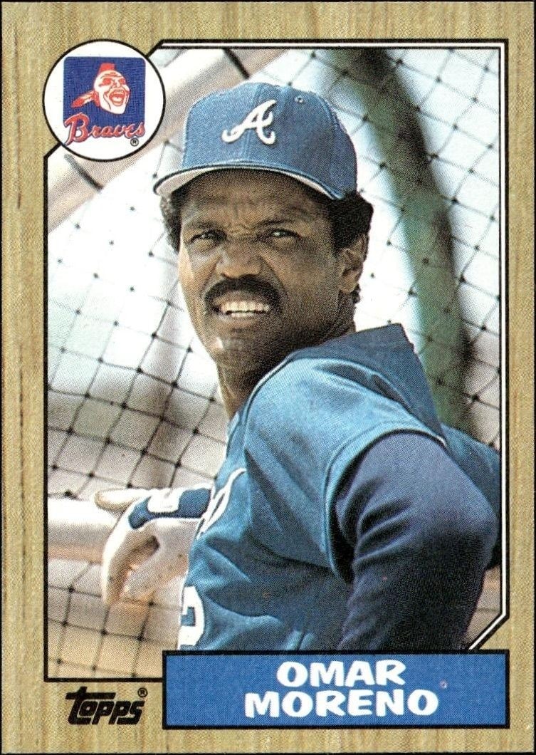 1987 Topps Omar Moreno #214 trading card