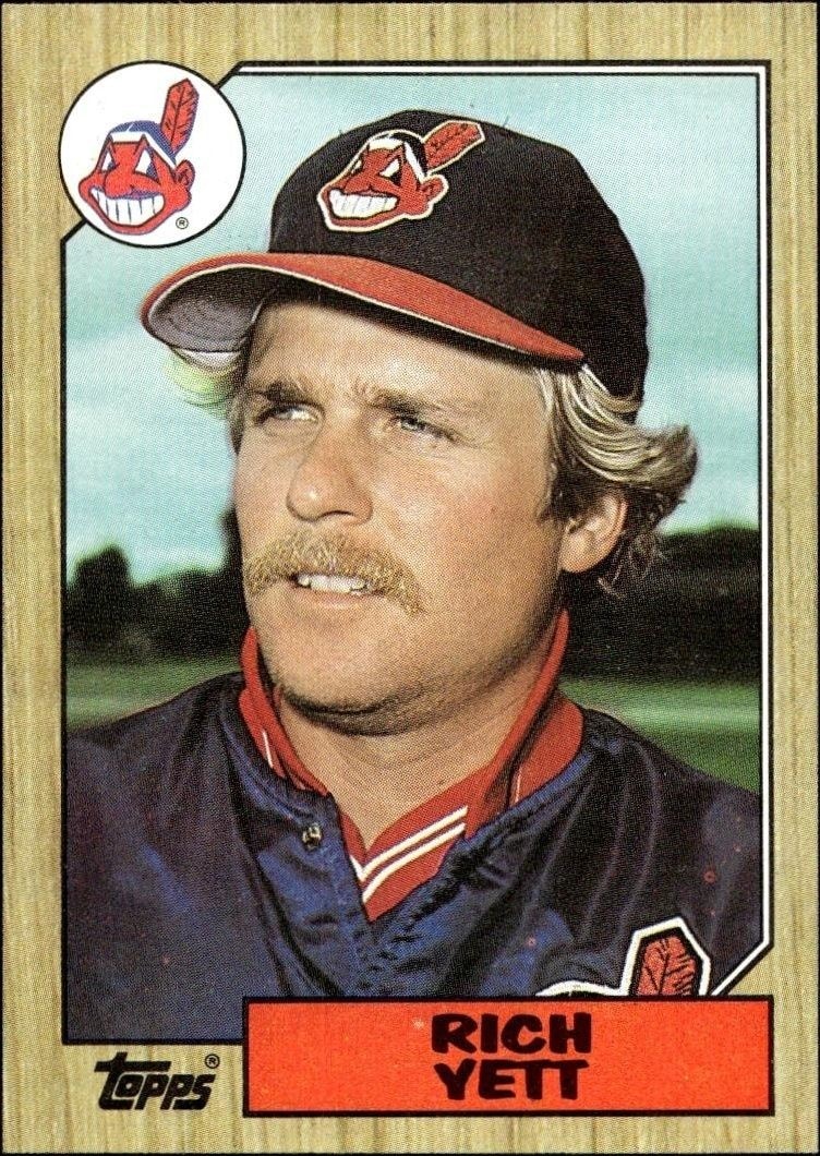 1987 Topps Rich Yett #134 trading card