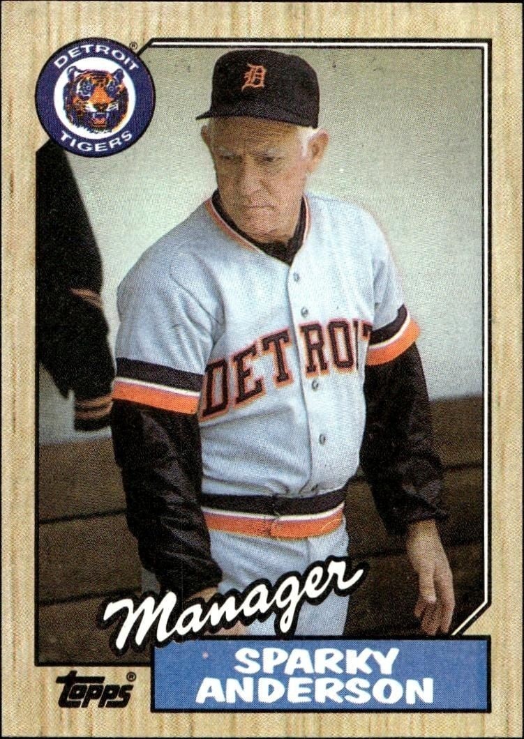 1987 Topps Sparky Anderson #218 trading card