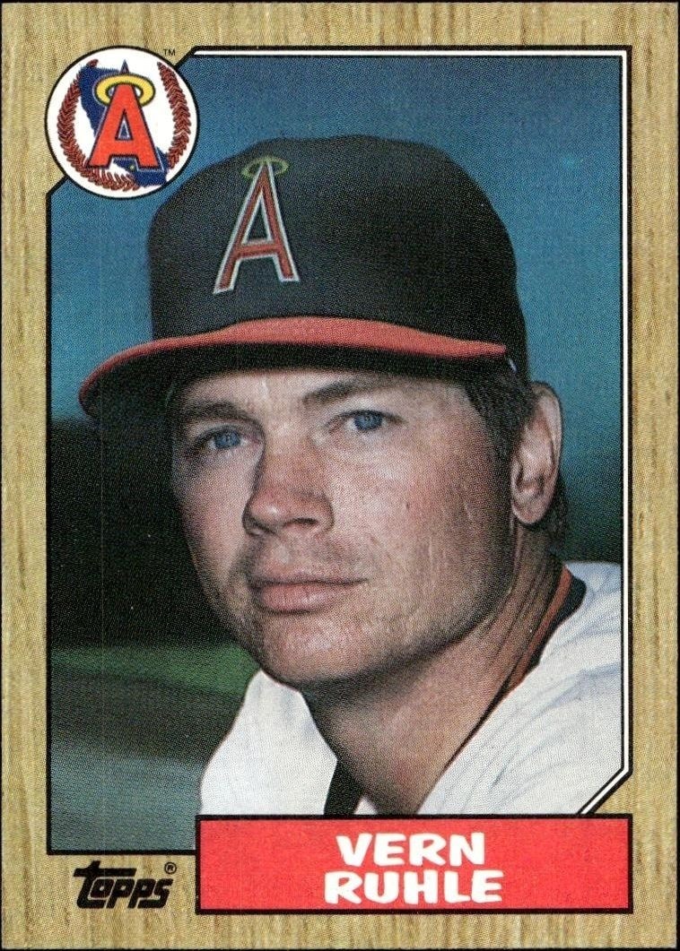 1987 Topps Vern Ruhle #221 trading card