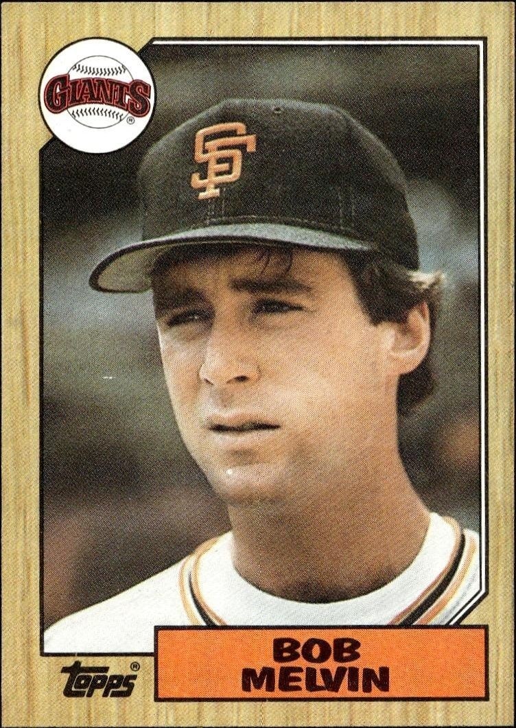 1987 Topps Bob Melvin #549 trading card