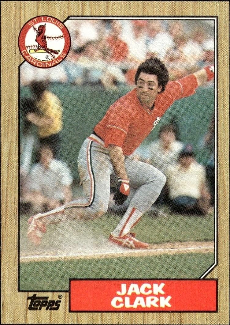 1987 Topps Jack Clark #520 trading card