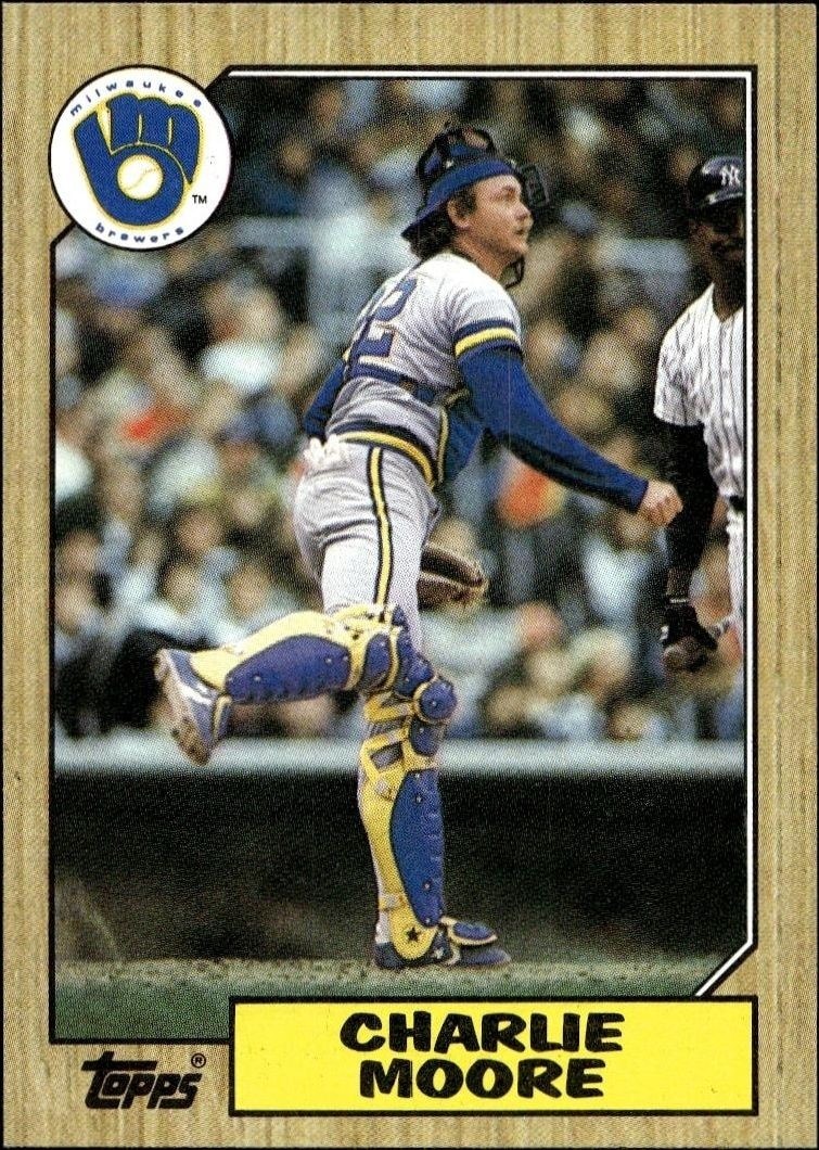 1987 Topps Charlie Moore #676 trading card