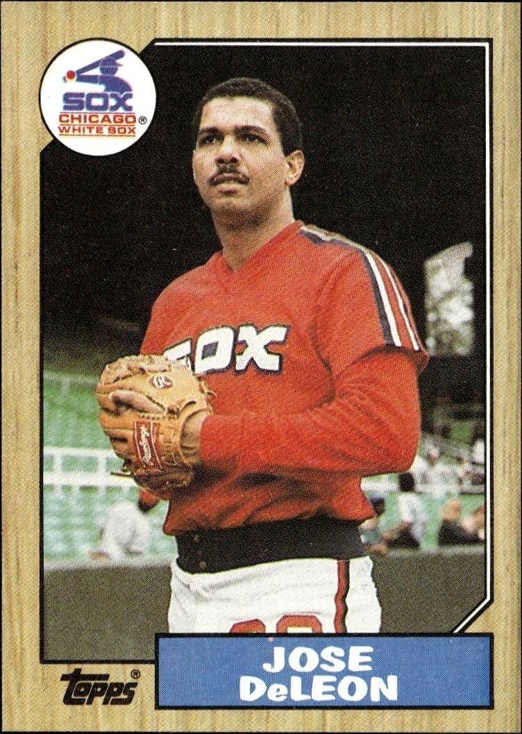 1987 Topps Jose DeLeon #421 trading card