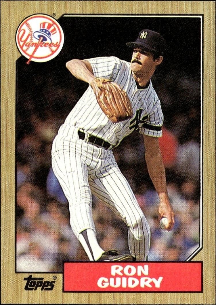 1987 Topps Ron Guidry #375 trading card