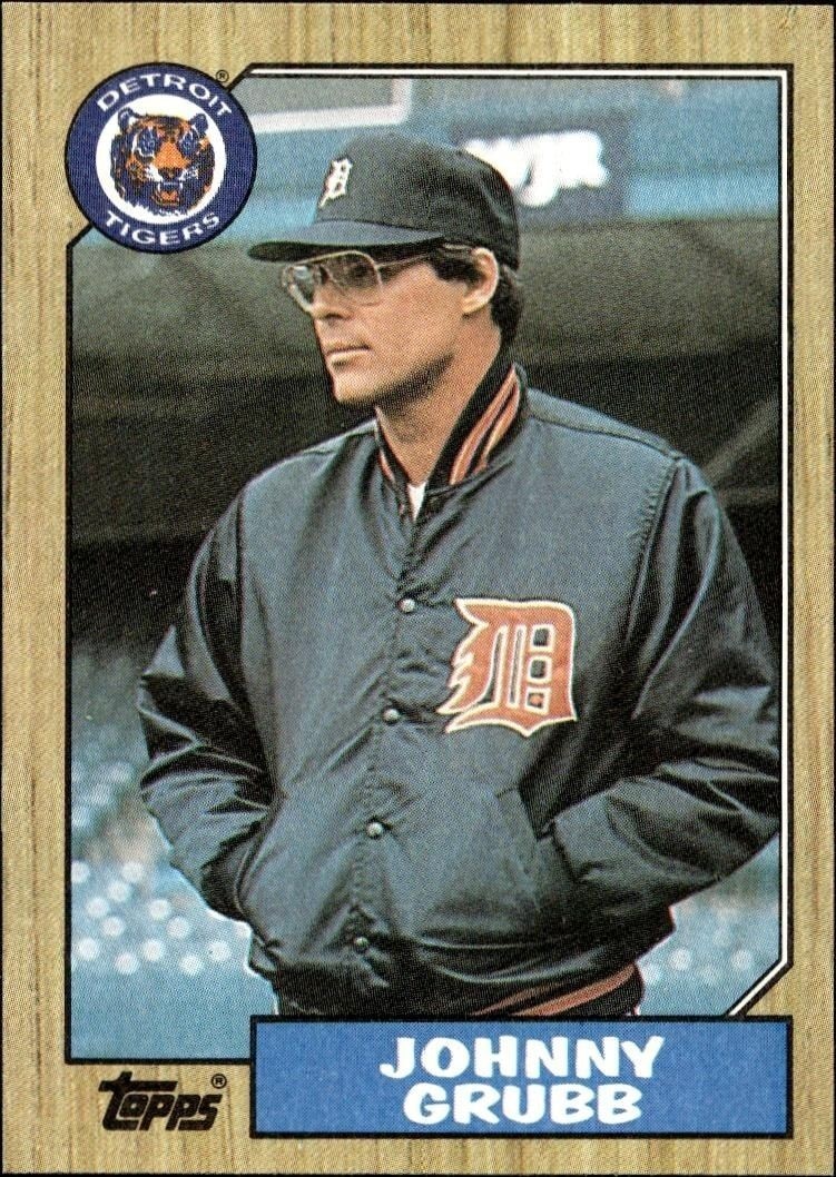 1987 Topps Johnny Grubb #384 trading card