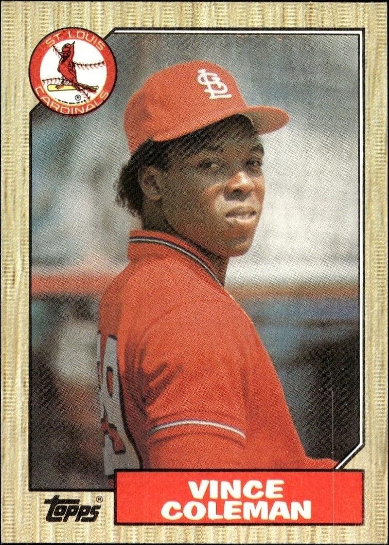 1987 Topps Vince Coleman #590 trading card