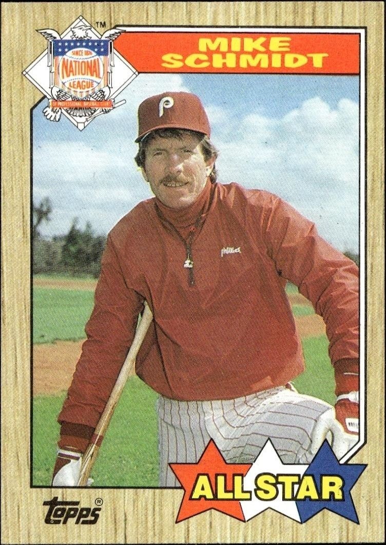 1987 Topps Mike Schmidt #597 trading card