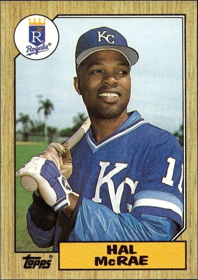 1987 Topps Hal McRae #573 trading card