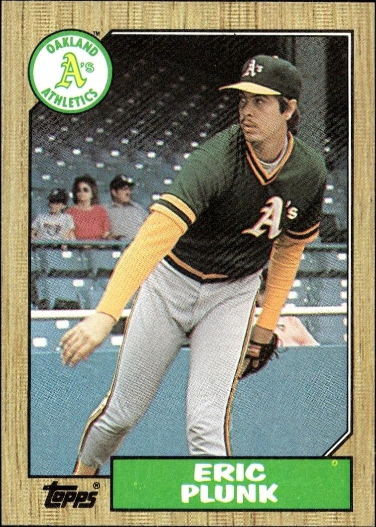 1987 Topps Eric Plunk #587 trading card