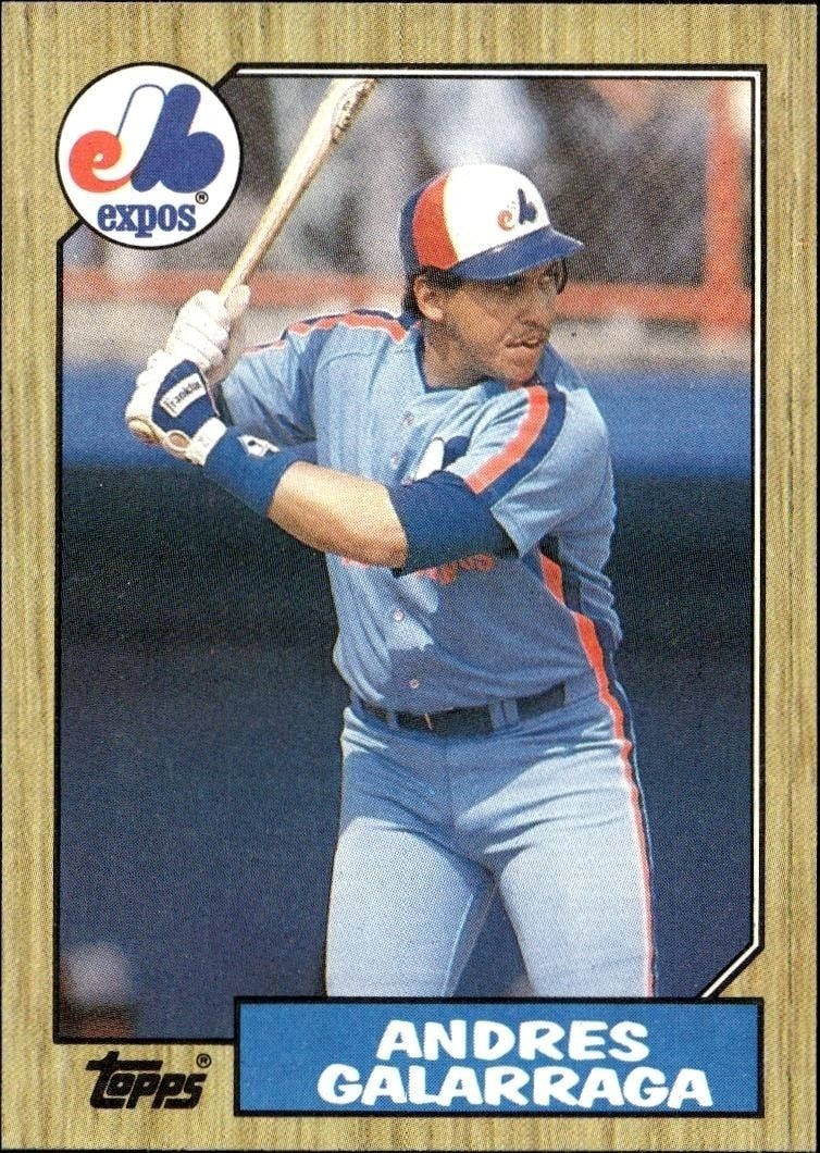 1987 Topps Andres Galarraga #272 trading card