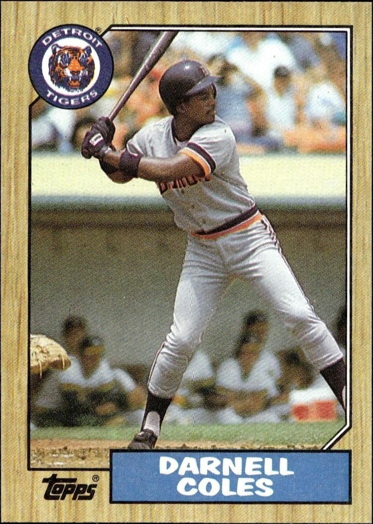 1987 Topps Darnell Coles #411 trading card