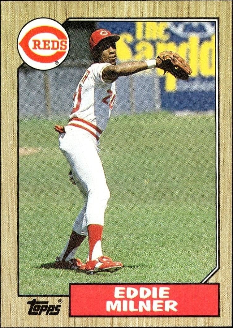 1987 Topps Eddie Milner #253 trading card