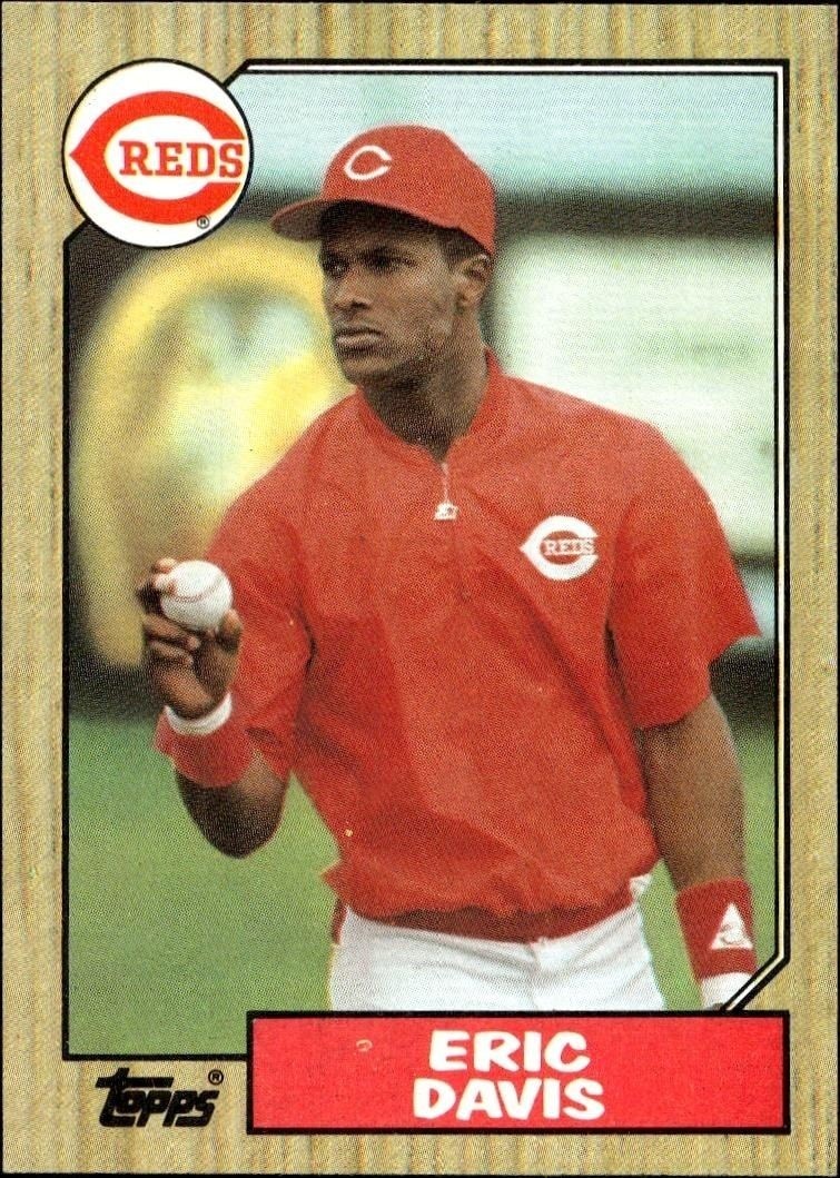 1987 Topps Eric Davis #412 trading card