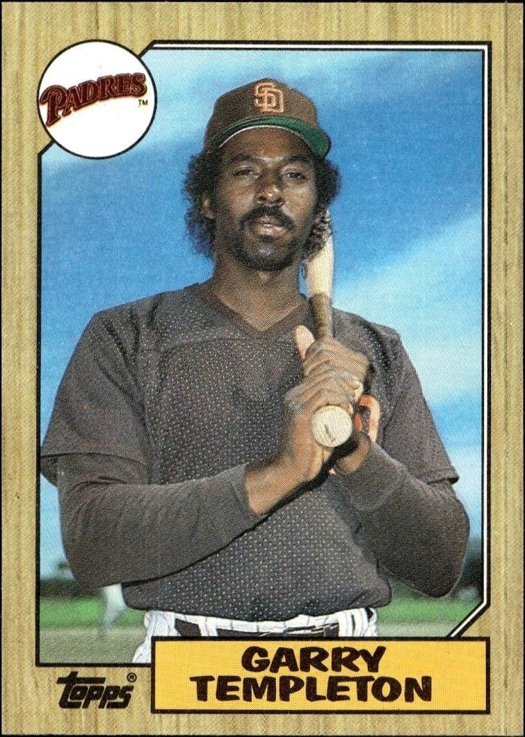 1987 Topps Garry Templeton #325 trading card