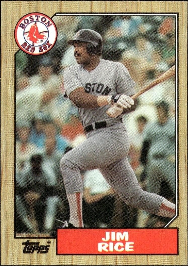 1987 Topps Jim Rice #480 trading card