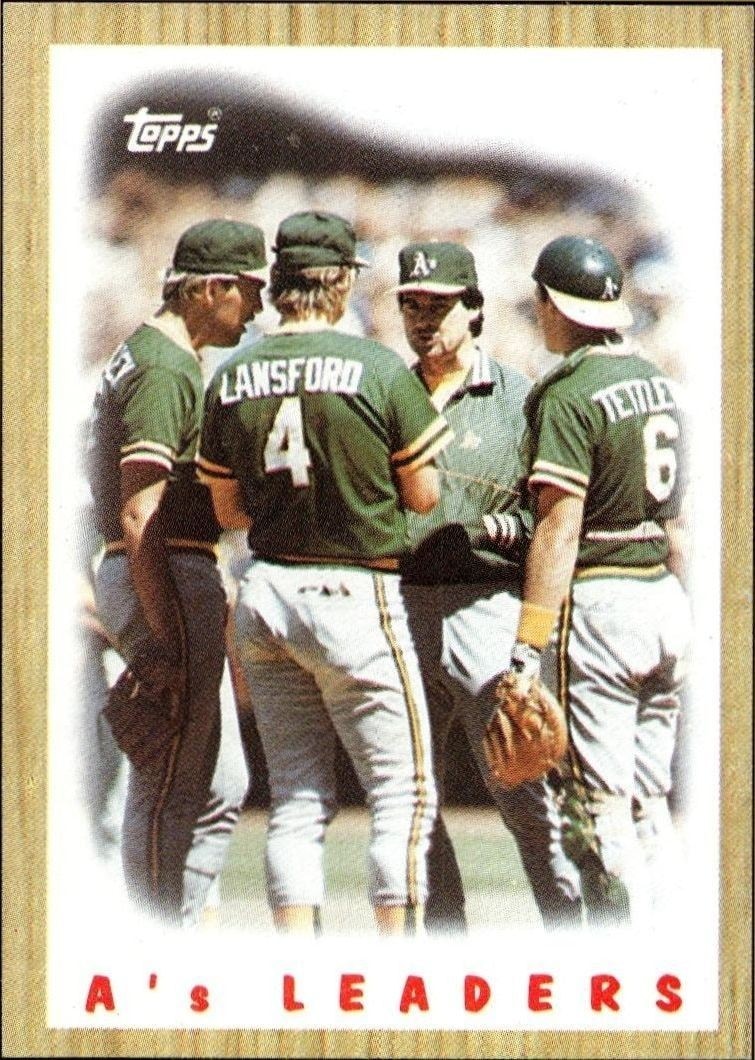 1987 Topps Oakland Athletics #456 trading card