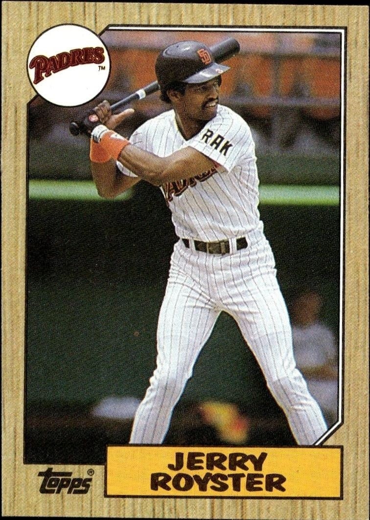 1987 Topps Jerry Royster #403 trading card