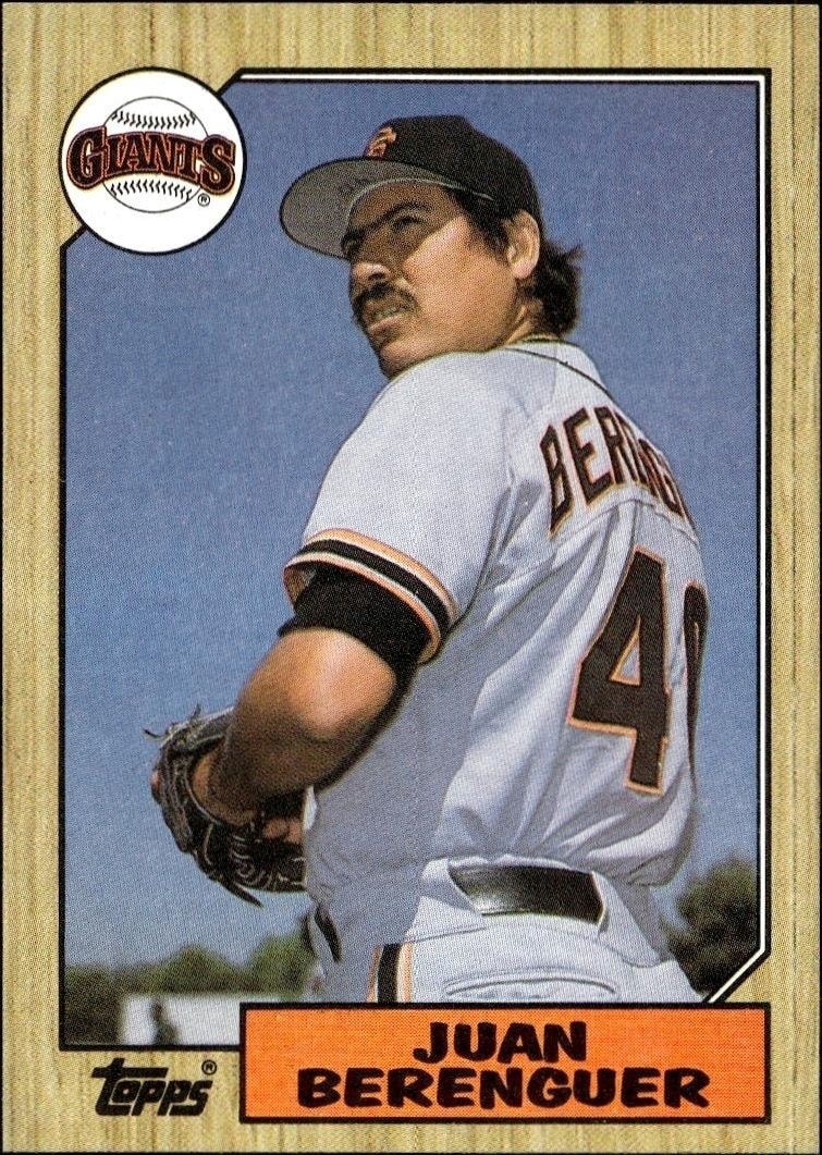 1987 Topps Juan Berenguer #303 trading card