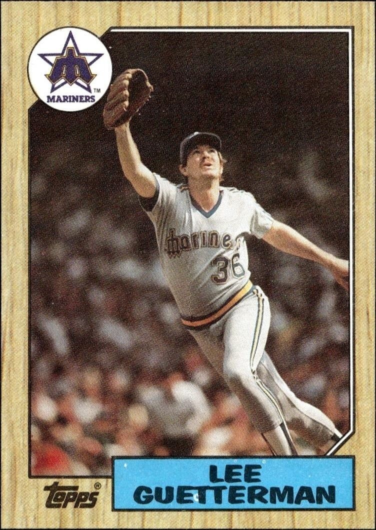 1987 Topps Lee Guetterman #307 trading card