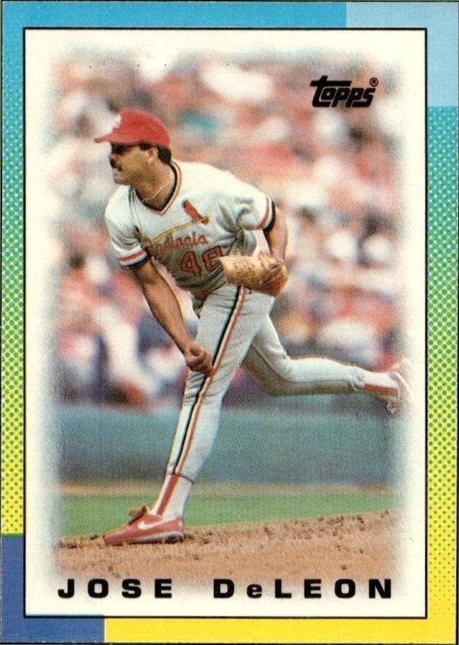 1990 Topps Minis Jose DeLeon #74 trading card