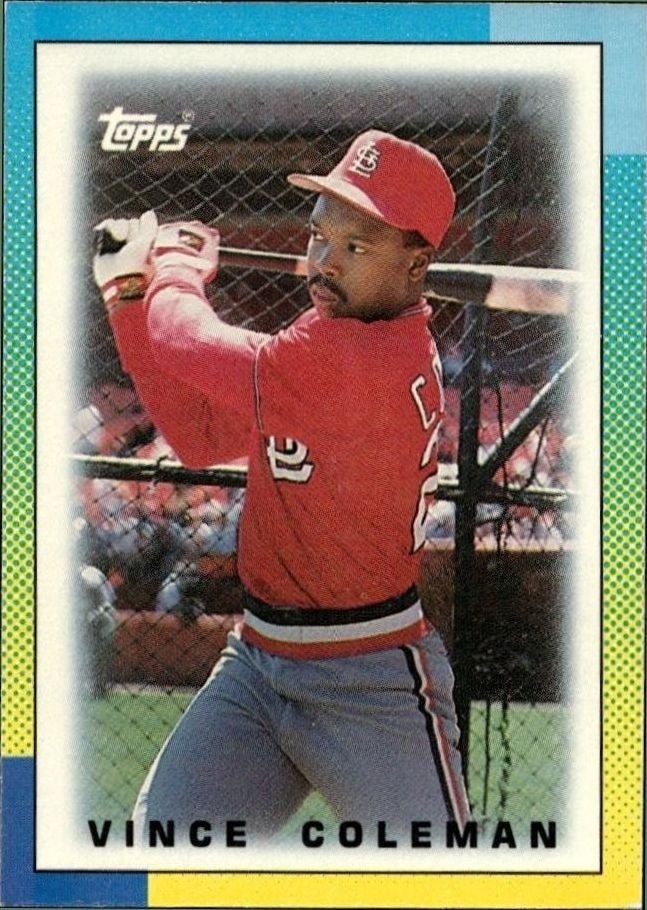1990 Topps Minis Vince Coleman #73 trading card