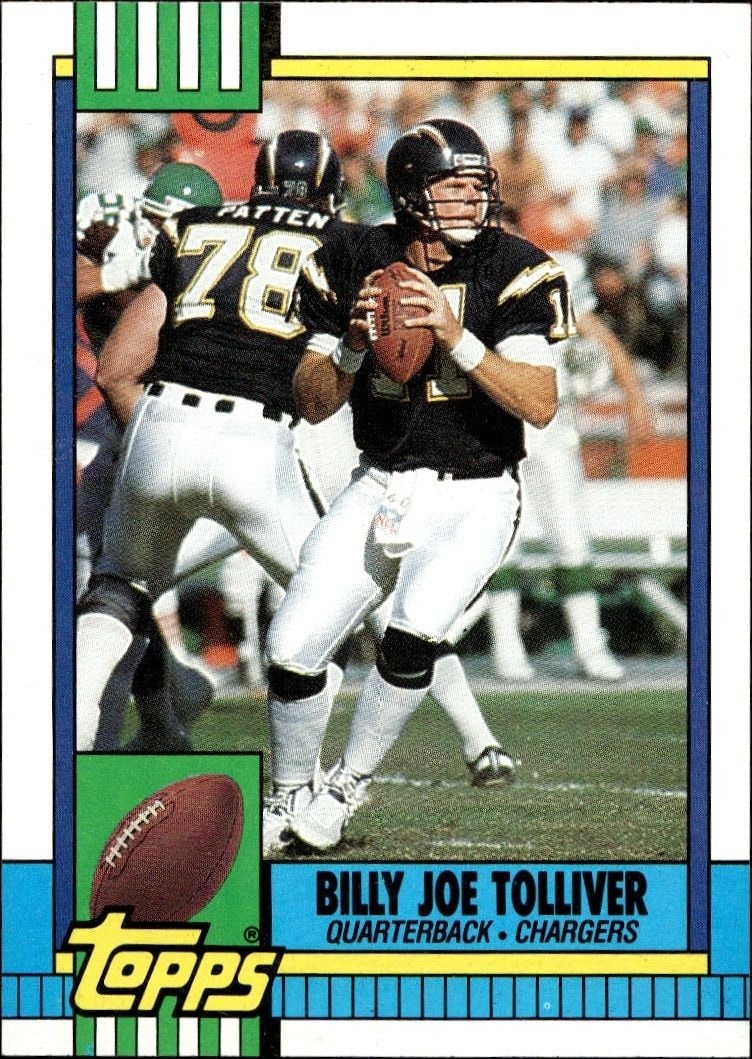 1990 Topps Billy Joe Tolliver #387 trading card
