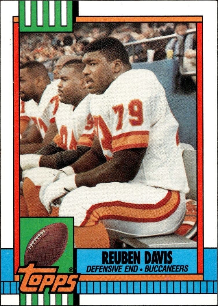 1990 Topps Reuben Davis #413 trading card