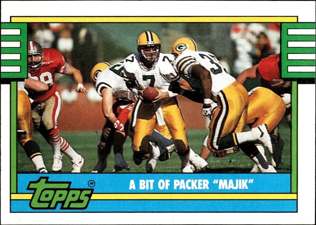 1990 Topps A Bit Of Packer "Majik" #520 trading card