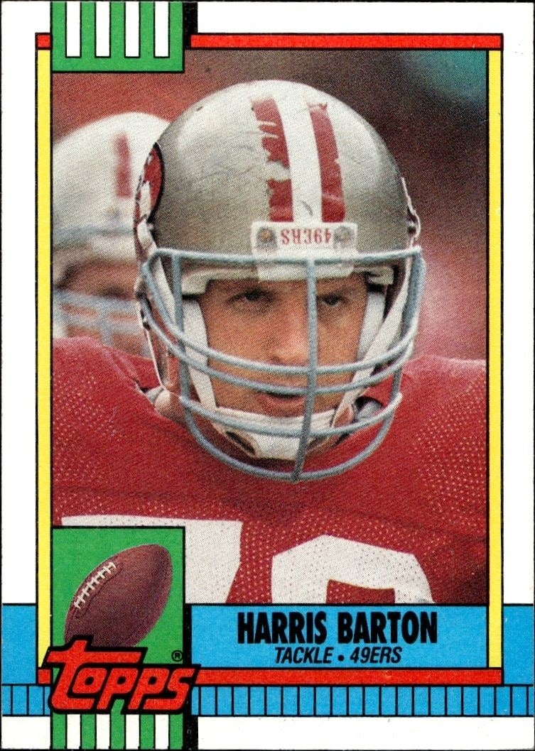 1990 Topps Harris Barton #16 trading card
