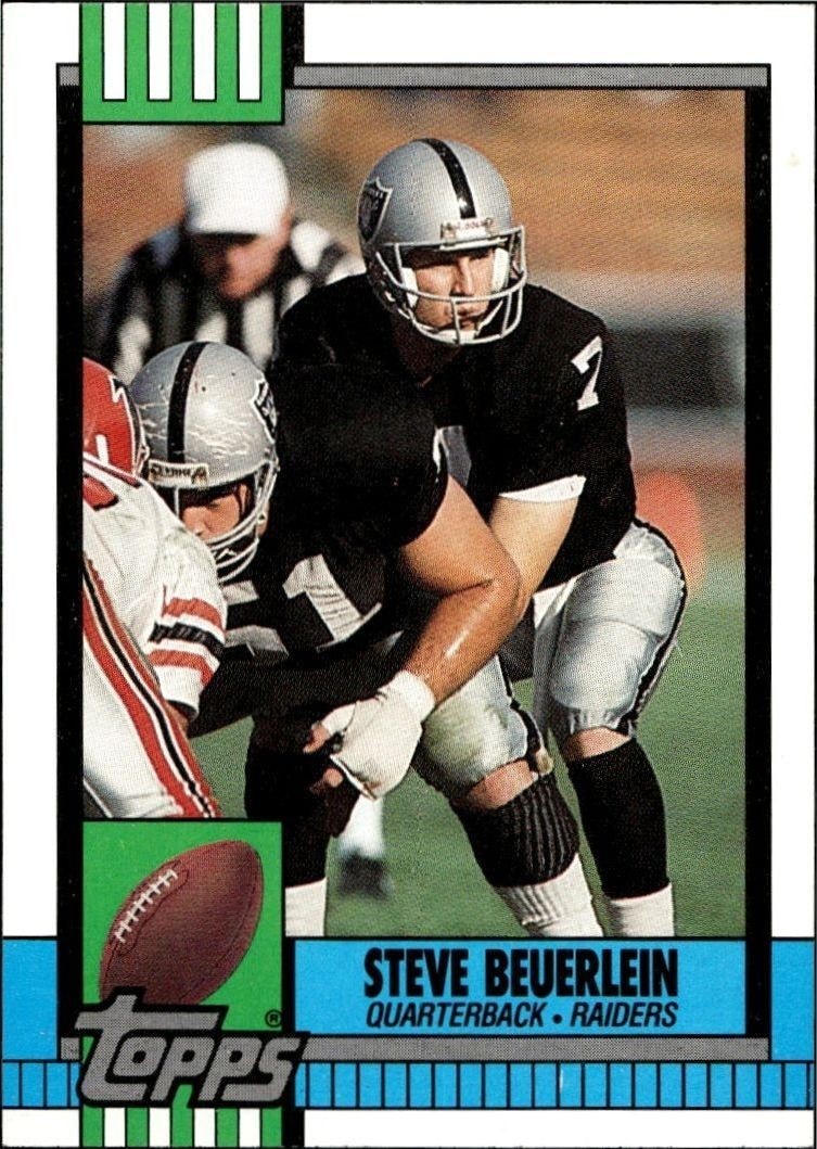 1990 Topps Steve Beuerlein #291 trading card