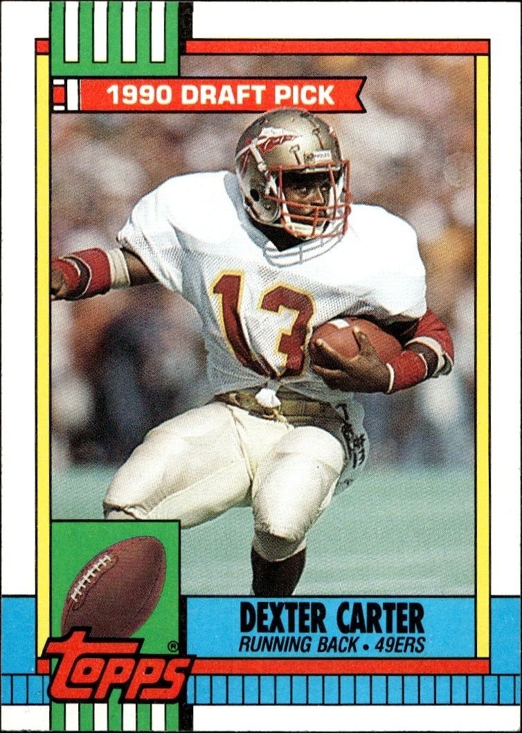 1990 Topps Dexter Carter #6 trading card