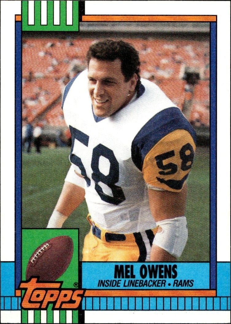 1990 Topps Mel Owens #82 trading card