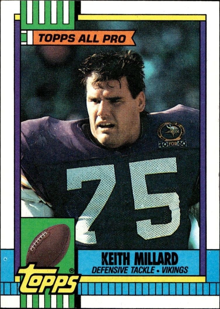 1990 Topps Keith Millard #109 trading card