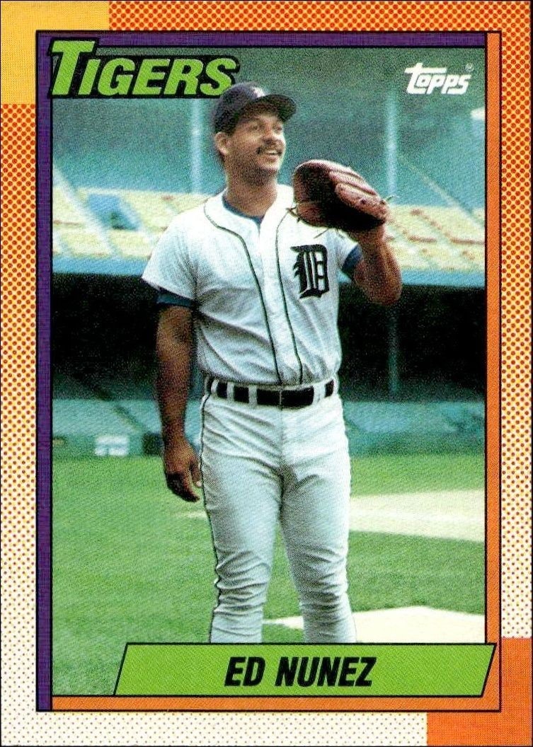1990 Topps Ed Nunez #586 trading card